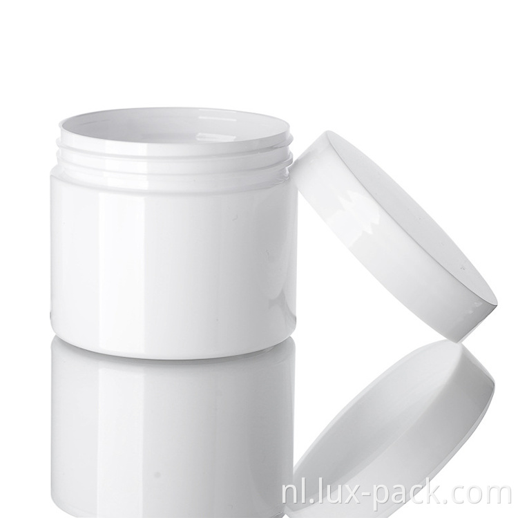 Witte plastic pot White Plastic Jar